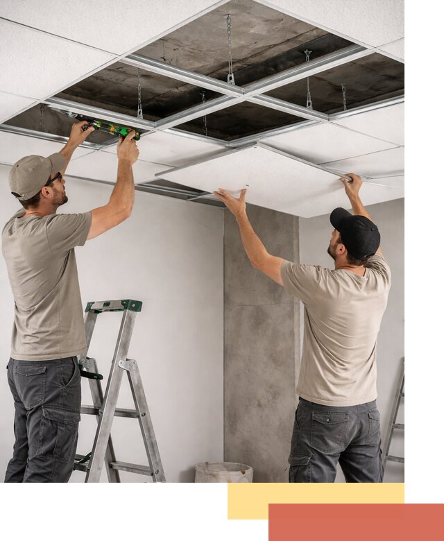 Монтаж потолка Армстронг под ключ в Лабинске