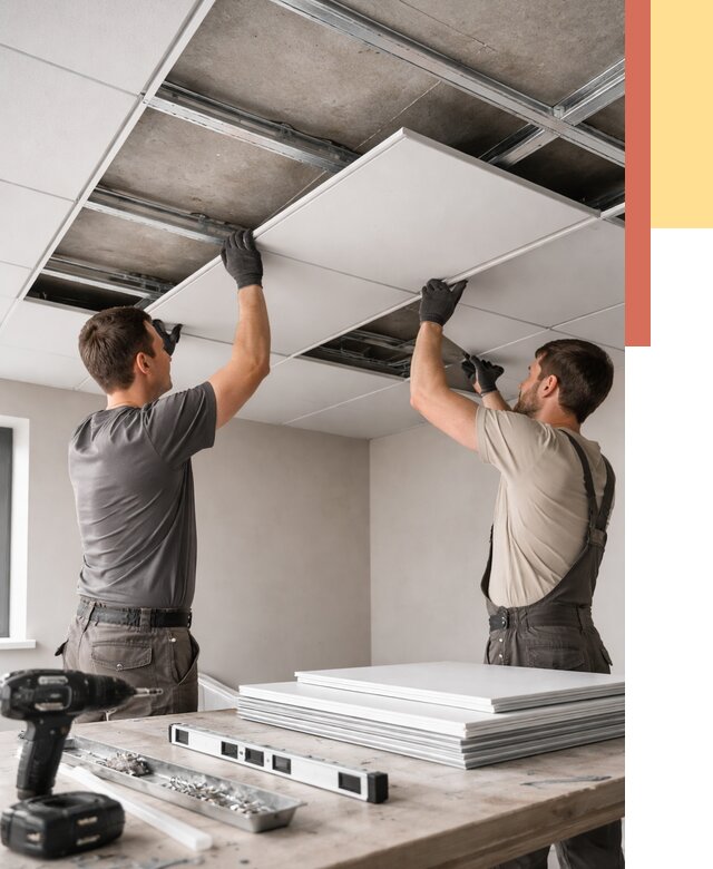 Монтаж кассетного потолка в Лабинске от 4826 руб/м2 — установка и сборка | ОТДЕЛОЧНИК-Лбк