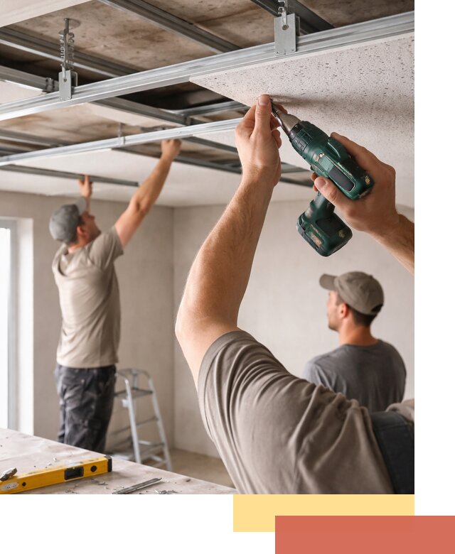 Монтаж акустического потолка в Лабинске под ключ