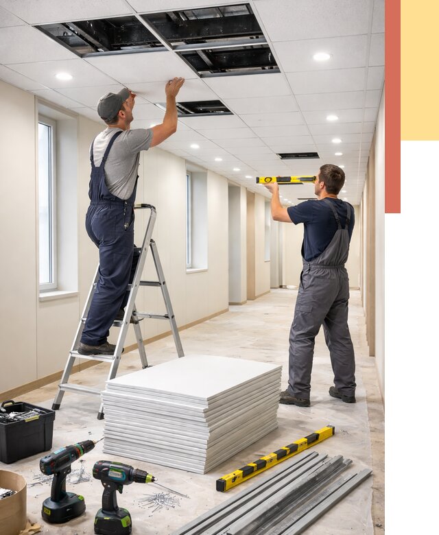 Ремонт потолка Армстронг в Лабинске от 4826 руб. — быстро и недорого | ОТДЕЛОЧНИК-Лбк