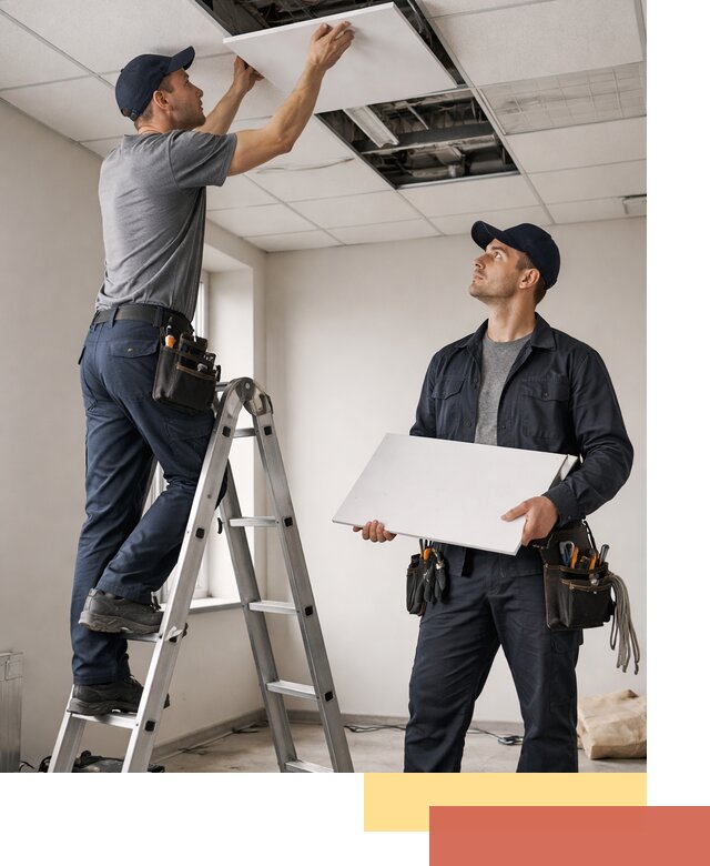 Обслуживание подвесного потолка в Лабинске — ремонт и чистка