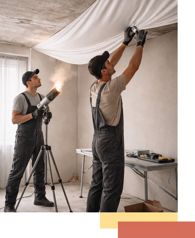 Установка натяжного потолка под ключ в Лабинске