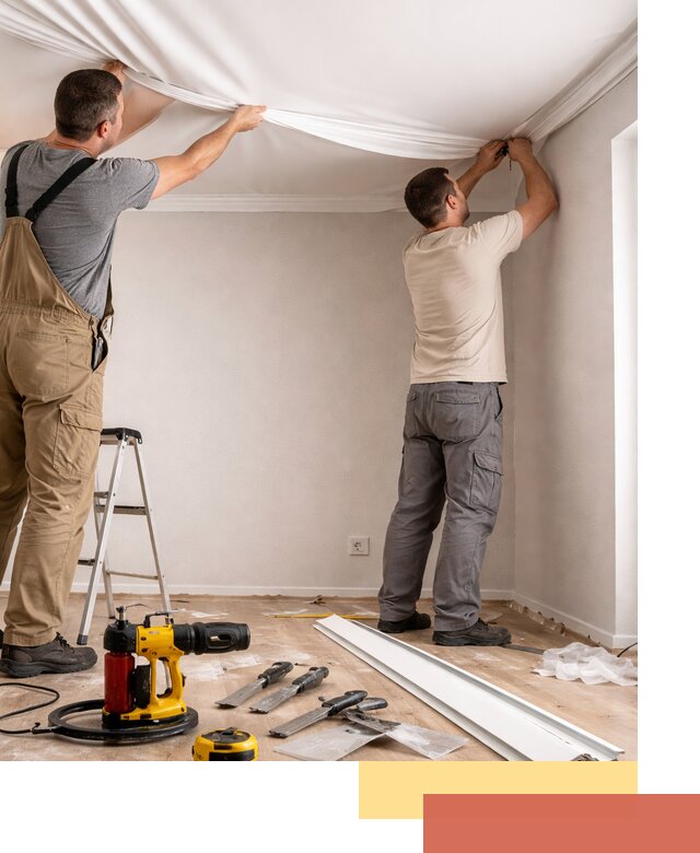 Монтаж ПВХ натяжного потолка в Лабинске качественно и быстро