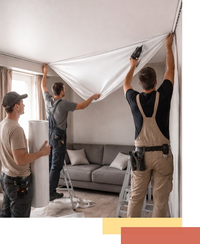 Монтаж сатинового натяжного потолка в Лабинске качественно и быстро