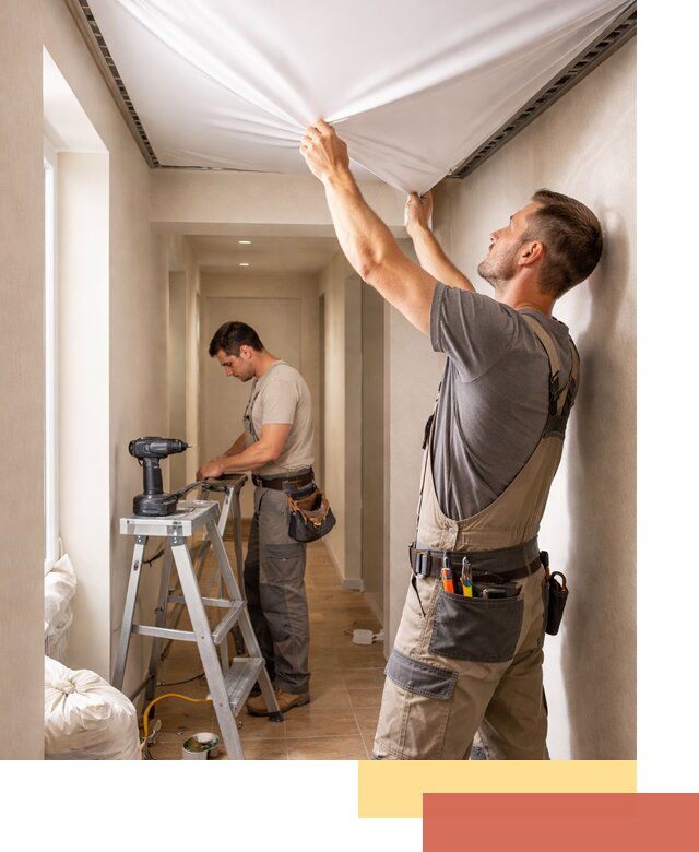 Монтаж натяжного потолка в прихожей в Лабинске