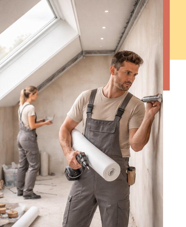 Монтаж натяжного потолка на мансарде в Лабинске от 3753 руб. | ОТДЕЛОЧНИК-Лбк