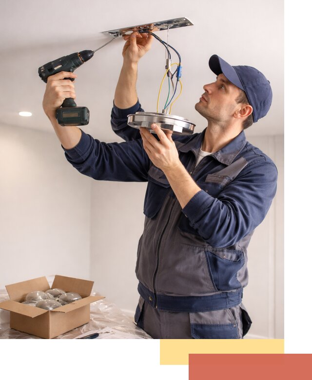 Установка люстры в натяжной потолок в Лабинске