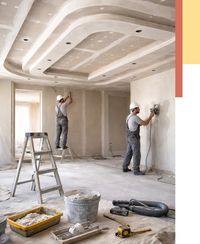 Многоуровневый потолок из гипсокартона в Лабинске от 804 руб. под ключ | ОТДЕЛОЧНИК-Лбк