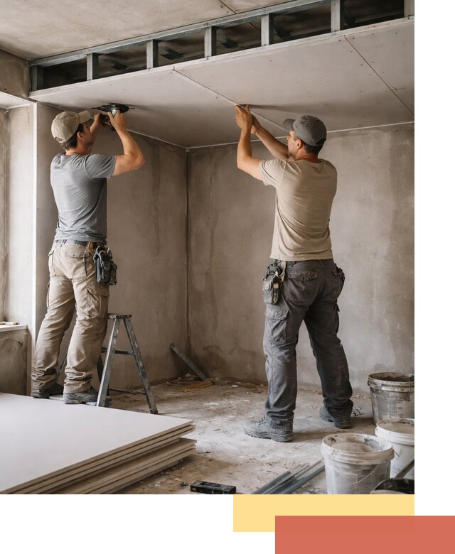 Короб из гипсокартона на потолке под ключ в Лабинске