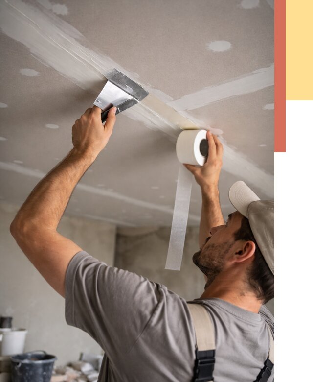 Обработка швов потолка ГКЛ в Лабинске от 8043 руб. под ключ | ОТДЕЛОЧНИК-Лбк