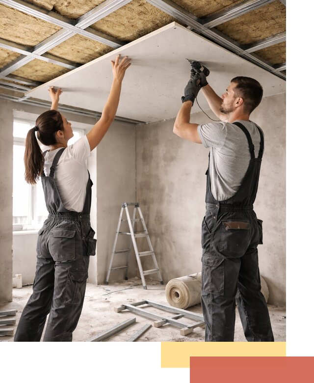 Звукоизоляция потолка из ГКЛ в Лабинске профессионально и надежно