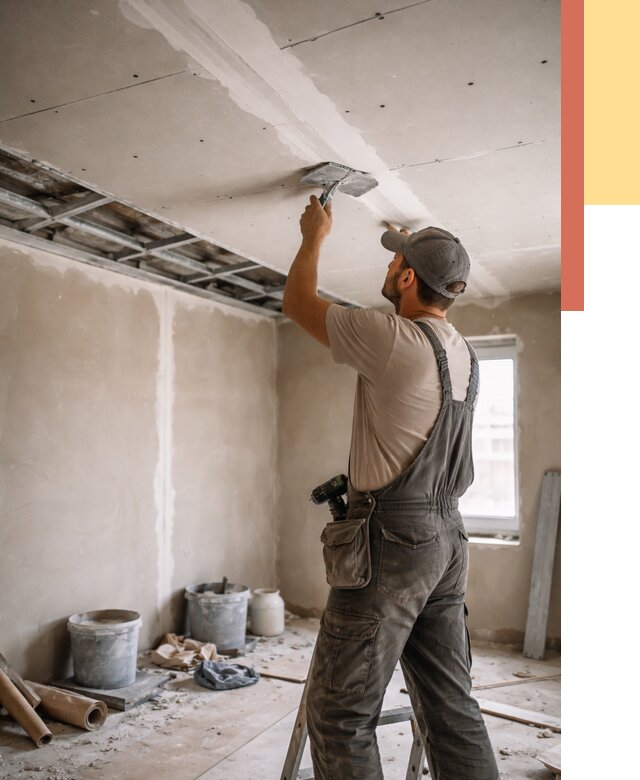 Ремонт потолка из гипсокартона в Лабинске от 697 руб./м² — быстро и недорого | ОТДЕЛОЧНИК-Лбк