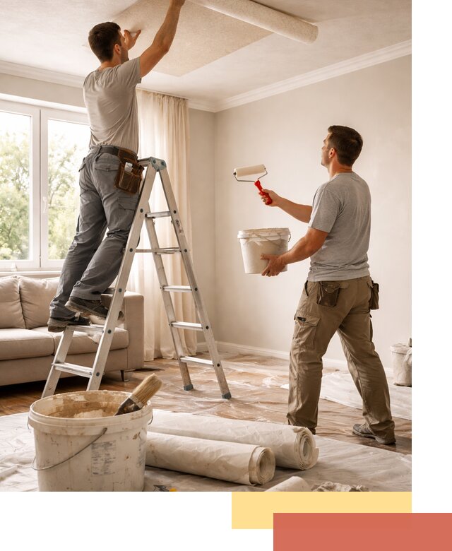 Поклейка обоев на потолок в Лабинске — качественно и быстро