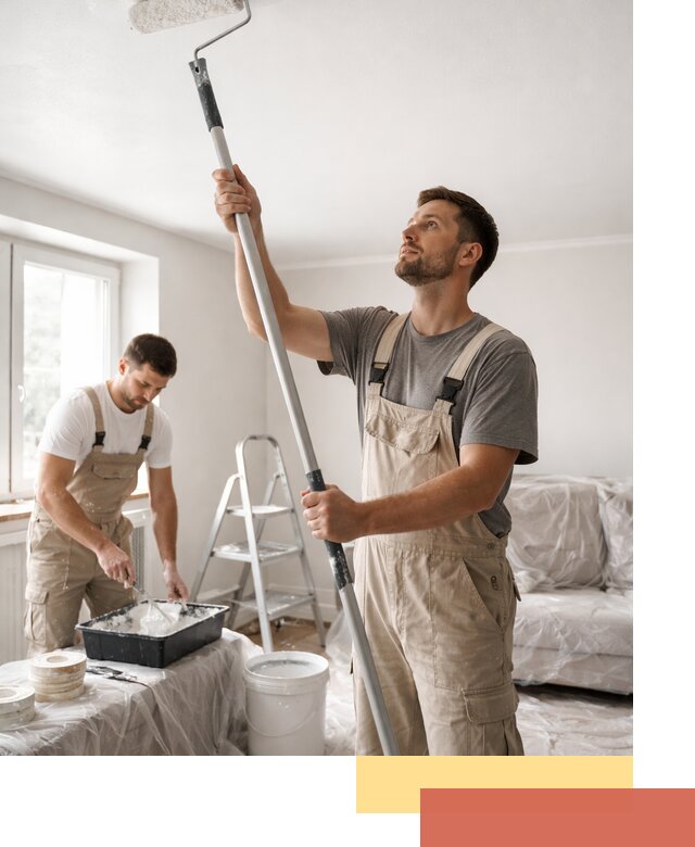 Покраска потолка водоэмульсионной краской в Лабинске