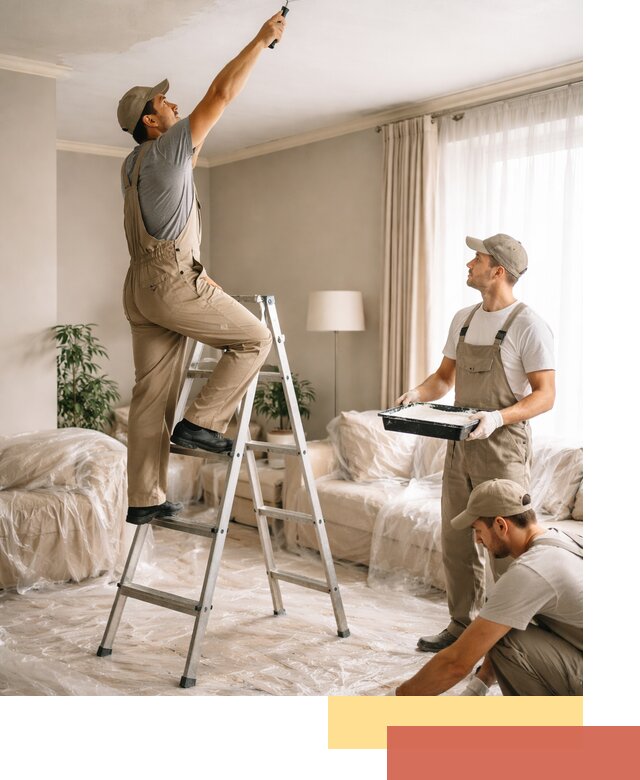 Покраска потолков акриловой краской в Лабинске качественно и быстро