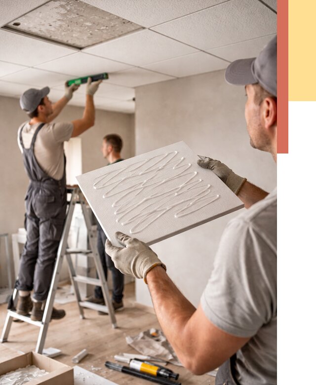 Монтаж потолочной плитки в Лабинске от 4826 руб. — быстро и недорого | ОТДЕЛОЧНИК-Лбк