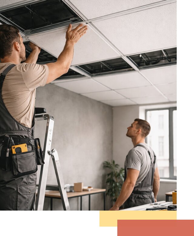 Монтаж потолочной плитки в Лабинске качественно и в срок