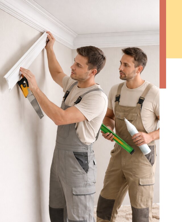 Монтаж потолочного плинтуса в Лабинске от 2467 руб. — быстро и недорого | ОТДЕЛОЧНИК-Лбк