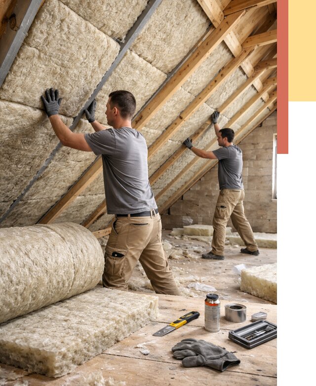 Утепление потолка минватой в Лабинске от 1555 руб. — быстро и недорого | ОТДЕЛОЧНИК-Лбк