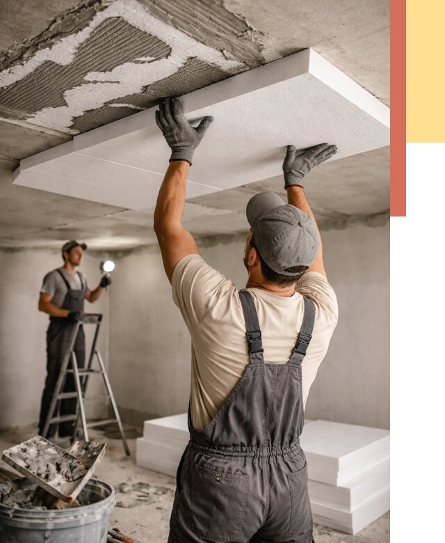 Утепление потолка пенопластом в Лабинске от 4826 руб/м2 — недорого и быстро | ОТДЕЛОЧНИК-Лбк